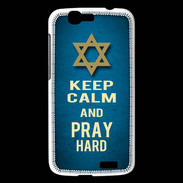 Coque Huawei Ascend G7 Keep Calm and Pray jewish BLeu