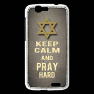 Coque Huawei Ascend G7 Keep Calm and Pray jewish Gris