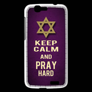 Coque Huawei Ascend G7 Keep Calm and Pray jewish Violet