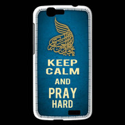 Coque Huawei Ascend G7 Keep Calm and Pray Muslim Bleu
