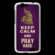 Coque Huawei Ascend G7 Keep Calm and Pray Muslim Violet