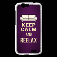 Coque Huawei Ascend G7 Keep Calm and Reelax Violet