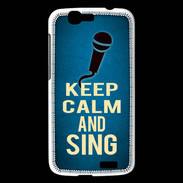 Coque Huawei Ascend G7 Keep Calm and Sing Bleu