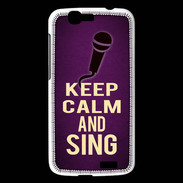 Coque Huawei Ascend G7 Keep Calm and Sing Violet