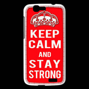 Coque Huawei Ascend G7 Keep Calm and Stay strong Rouge