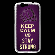 Coque Huawei Ascend G7 Keep Calm and Stay strong Violet