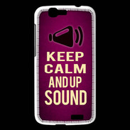 Coque Huawei Ascend G7 Keep Calm and Up Sound Rose