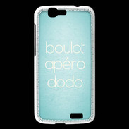 Coque Huawei Ascend G7 Boulot Apéro Dodo Turquoise ZG