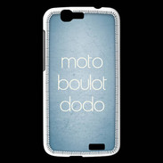 Coque Huawei Ascend G7 Moto Boulot Dodo Bleu ZG