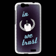 Coque Huawei Ascend G7 In anonymous We trust bleu ZG