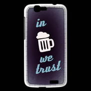 Coque Huawei Ascend G7 In Beer We trust bleu ZG