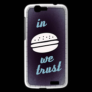 Coque Huawei Ascend G7 In Burger We trust Bleu ZG