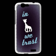 Coque Huawei Ascend G7 In Girafe We trust Bleu ZG