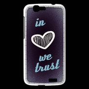 Coque Huawei Ascend G7 In Love We trust Bleu ZG