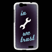 Coque Huawei Ascend G7 In Mecanic We trust Bleu ZG