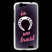 Coque Huawei Ascend G7 In Luck We trust Rouge ZG