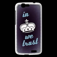 Coque Huawei Ascend G7 In Queen We trust Bleu ZG