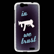 Coque Huawei Ascend G7 In Uzi We trust Bleu ZG
