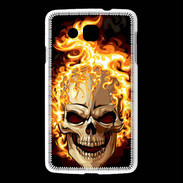 Coque LG L60 Tête de mort en flamme 5