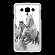 Coque LG L60 Chevaux en noir et blanc