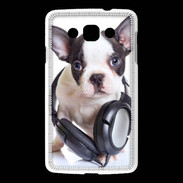 Coque LG L60 Bulldog français avec casque de musique