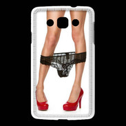Coque LG L60 Escarpins rouges vernis lingerie dentelle noire sexy