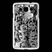 Coque LG L60 graffiti seamless background en noir et blanc