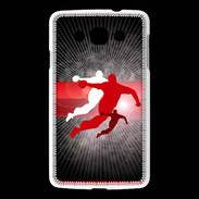 Coque LG L60 Illustration Handball en noir et rouge