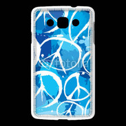 Coque LG L60 Peace and love Bleu