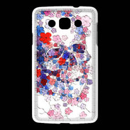 Coque LG L60 Skull en fleurs