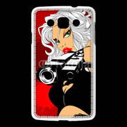 Coque LG L60 Femme blonde tueuse 50