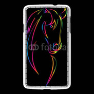 Coque LG L60 Vector image of an horse on black back 50