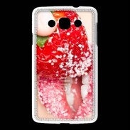 Coque LG L60 Fraise et bouche