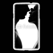 Coque LG L60 Couple d'amoureux en noir et blanc
