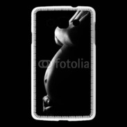 Coque LG L60 Femme enceinte en noir et blanc