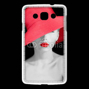 Coque LG L60 Femme élégante en noire et rouge 10