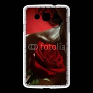 Coque LG L60 Belle rose rouge 500