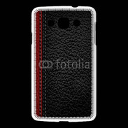 Coque LG L60 Effet cuir noir et rouge