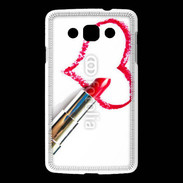 Coque LG L60 Coeur avec rouge à lèvres
