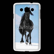 Coque LG L60 Cheval Friesian noir 100