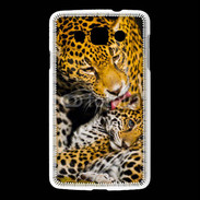 Coque LG L60 Léopard avec son petit 15