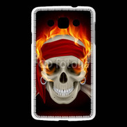 Coque LG L60 Tête de mort en flamme