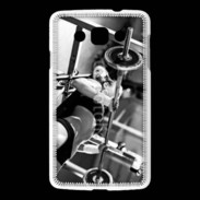 Coque LG L60 Femme sur un banc de musculation