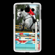 Coque LG L60 Jumping Equitation cheval gris