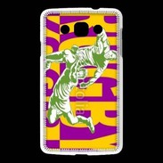 Coque LG L60 Poster rugby sur fond jaune