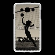 Coque LG L60 Beach Volley en noir et blanc 115