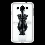 Coque LG L60 Femme nue body painting noir et blanc 2