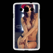Coque LG L60 Charmante brune avec casquette rouge