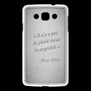 Coque LG L60 Pêché stupidité Gris Citation Oscar Wilde