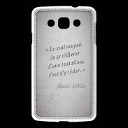 Coque LG L60 Tentation Gris Citation Oscar Wilde
